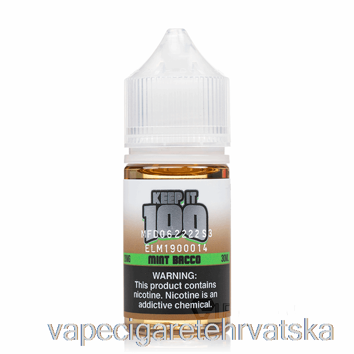 Vape Cigarete Mint Bacco Soli - Zadrži 100 - 30 Ml 30 Mg